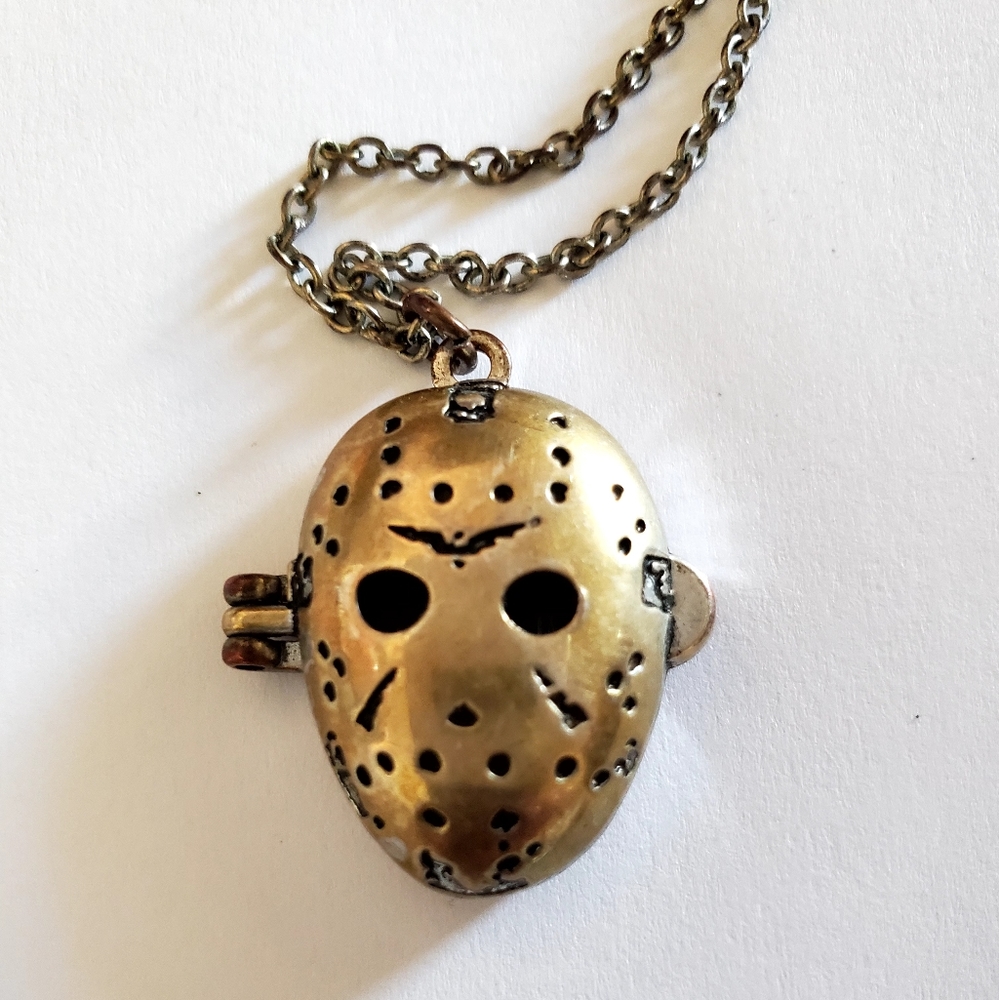 Fri the 13th Jason Locket Necklace 22" Chain TM NLP & WBEI stamp